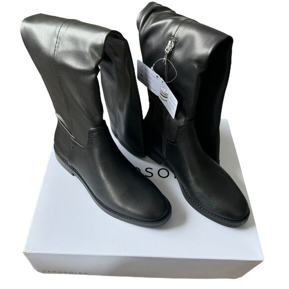 NEW Aerosoles Tarra Over-the-Knee Boots Black - Picture 2 of 13